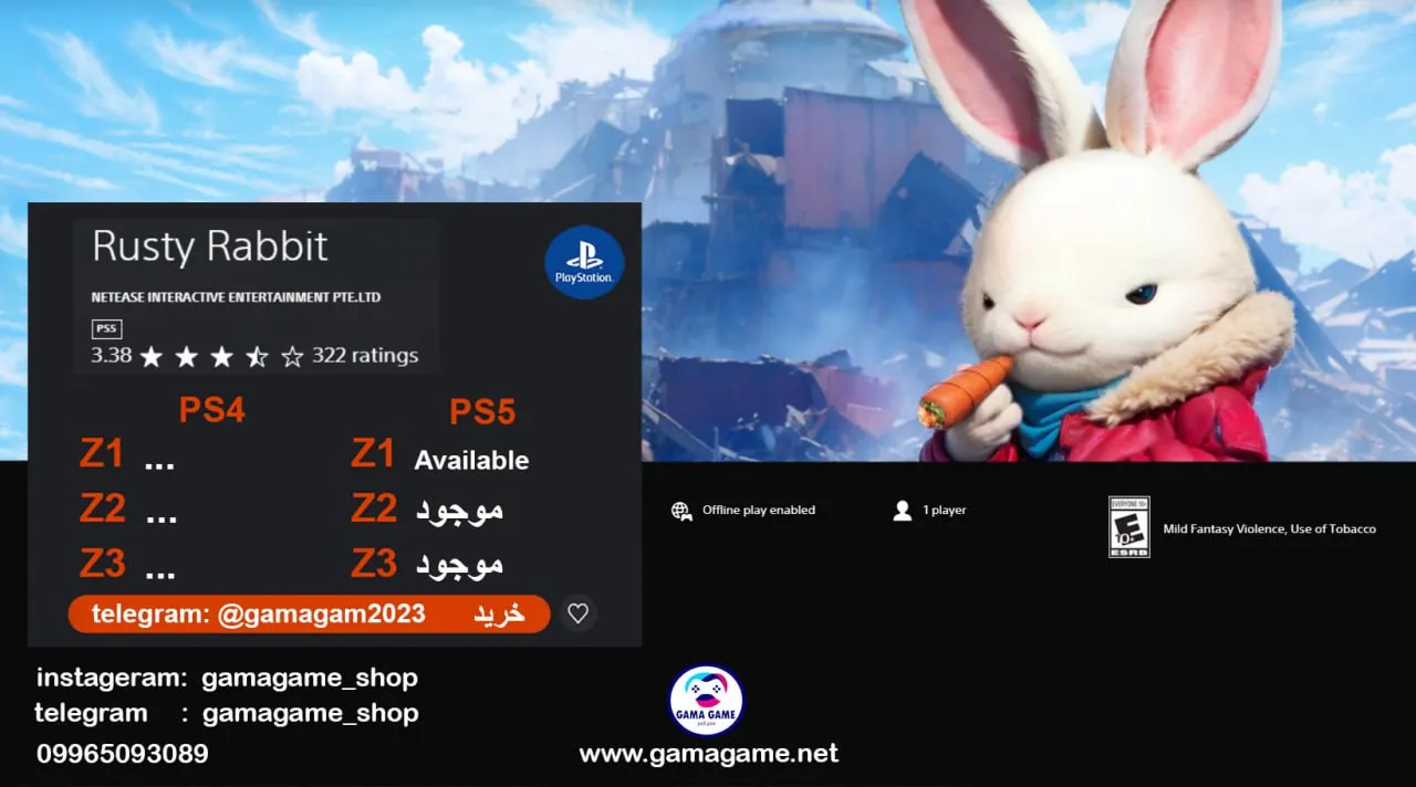 قیمت اکانت قانونی Rusty Rabbit