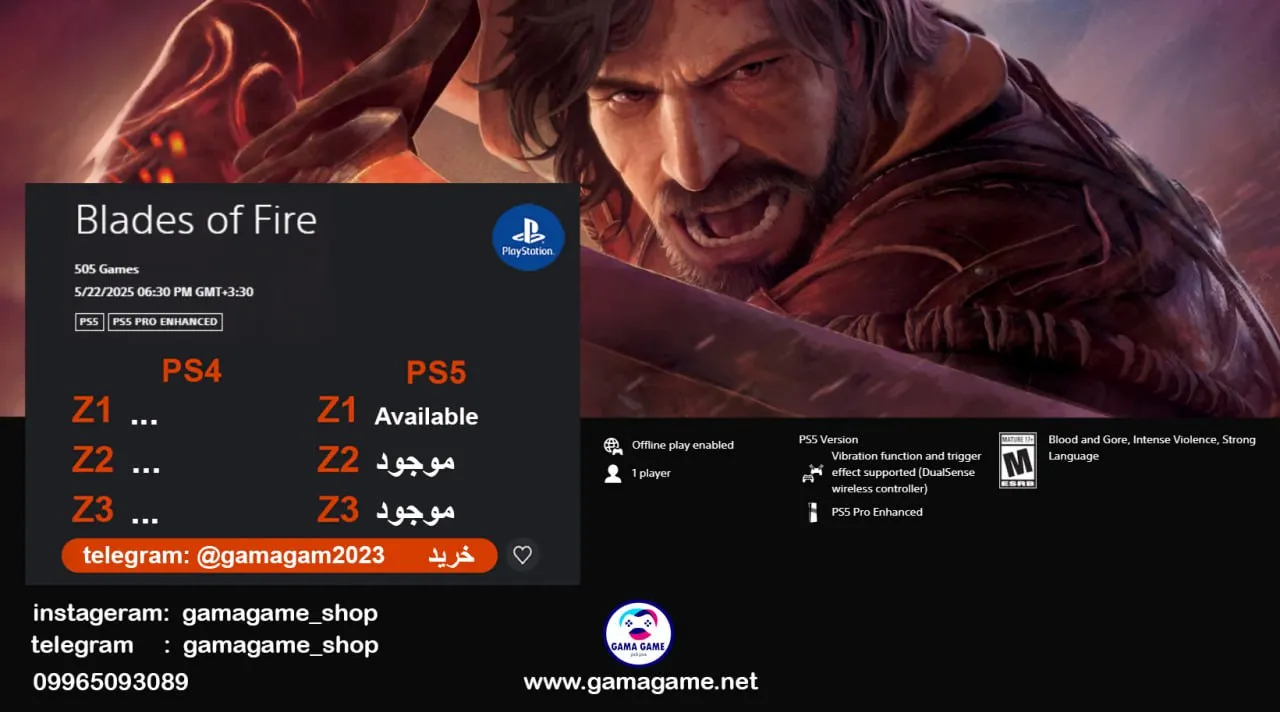 اکانت قانونی Blades of Fire