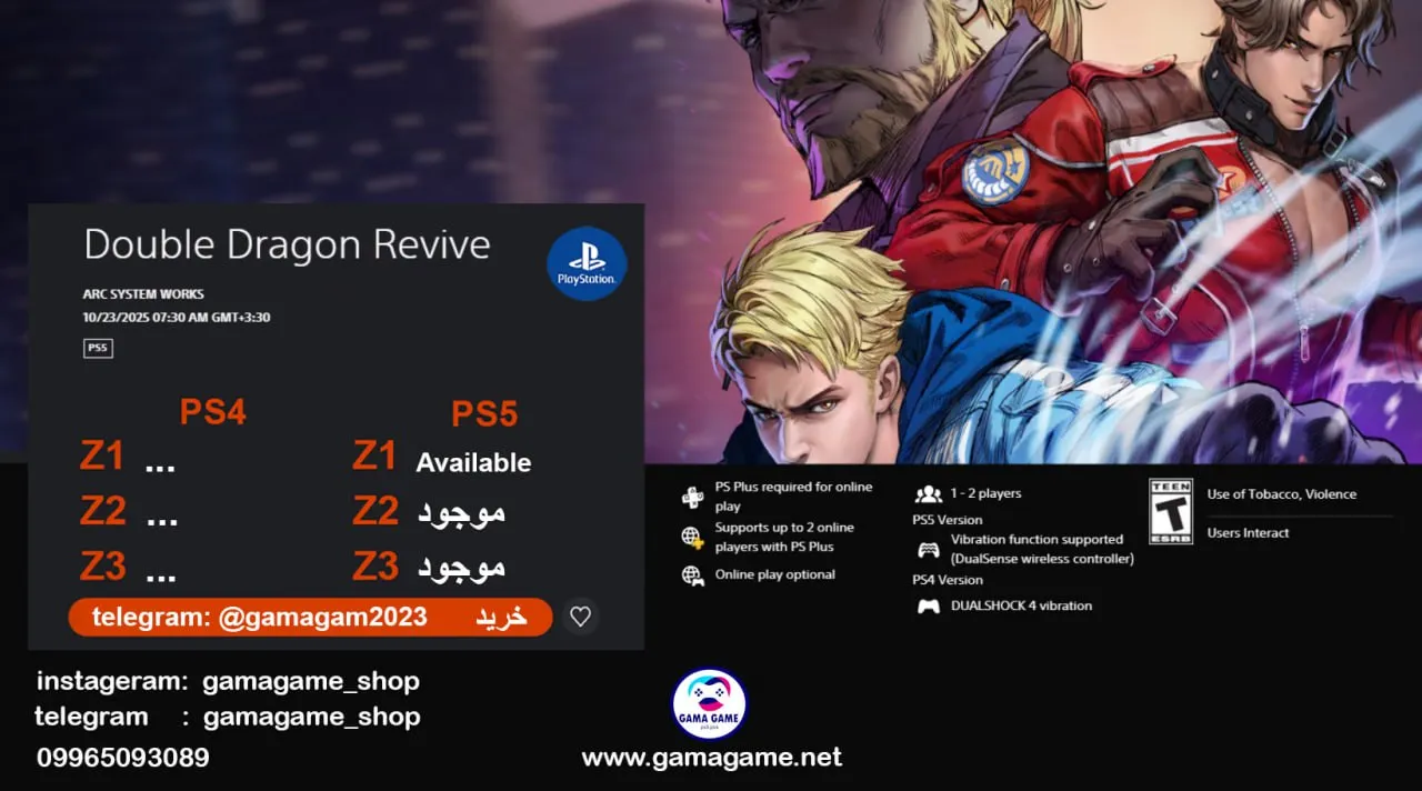 قیمت اکانت قانونی Double Dragon Revive
