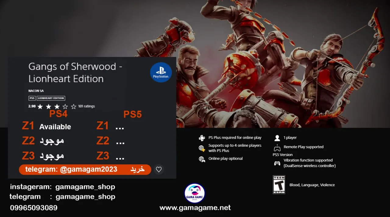 قیمت اکانت قانونی Gangs of Sherwood - Lionheart Edition