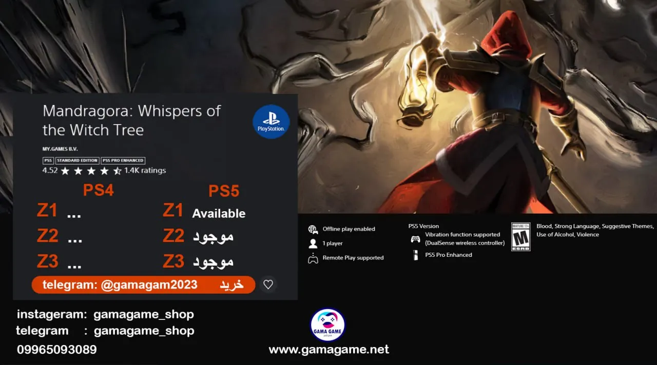 قیمت اکانت قانونی Mandragora_ Whispers of the Witch Tree