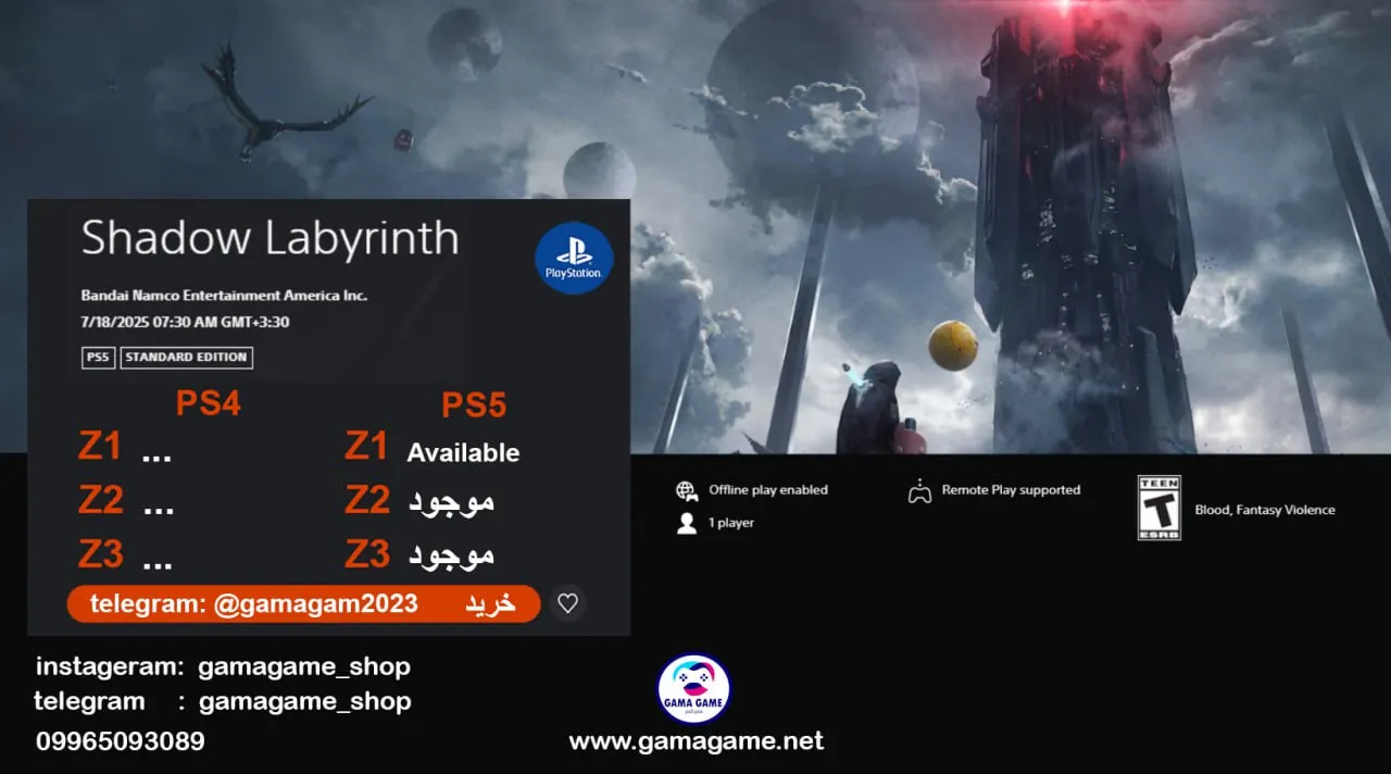 قیمت اکانت قانونی Shadow Labyrinth