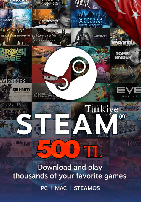 گیفت کارت gift 500 TL steam