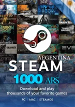 گیفت کارت gift arjgentina 1000 ars steam
