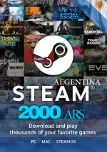 گیفت کارت gift arjgentina 2000 ars steam