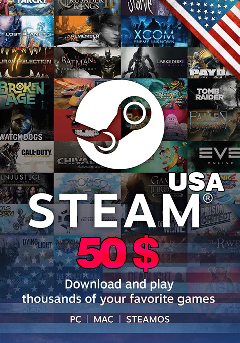 گیفت کارت $gift steam 50